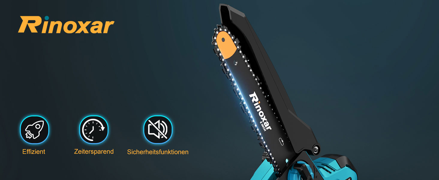 Акумуляторна міні-пила PowerCut X9 PRO 6 дюймів з автоматичним змащенням, 8000mAh, 2 акумулятори