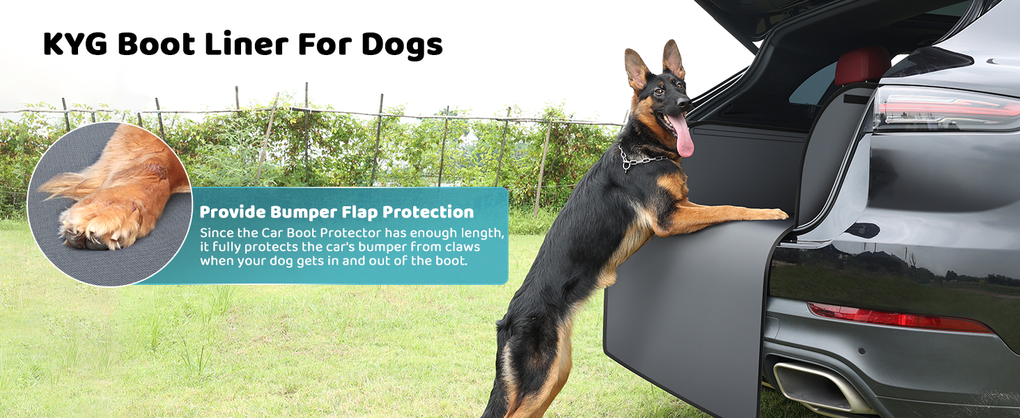 Захист для багажника автомобіля для собак KYG: універсальний, водовідштовхувальний, стійкий до зносу, з бічними захистами. Розмір: 185x105x38 см (сірий)