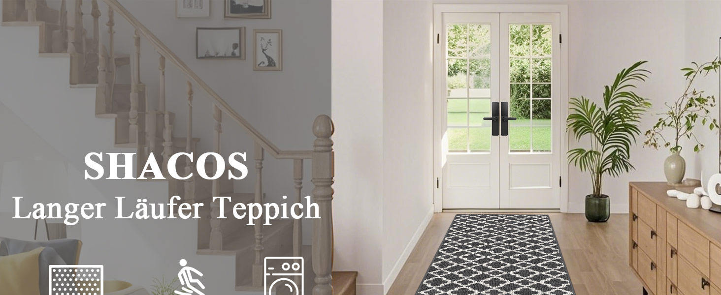 Килимок для підлоги SHACOS, антиковзаючий, для кухні, вітальні, передпокою, 50x150 см (60x300 см), темно-сірий