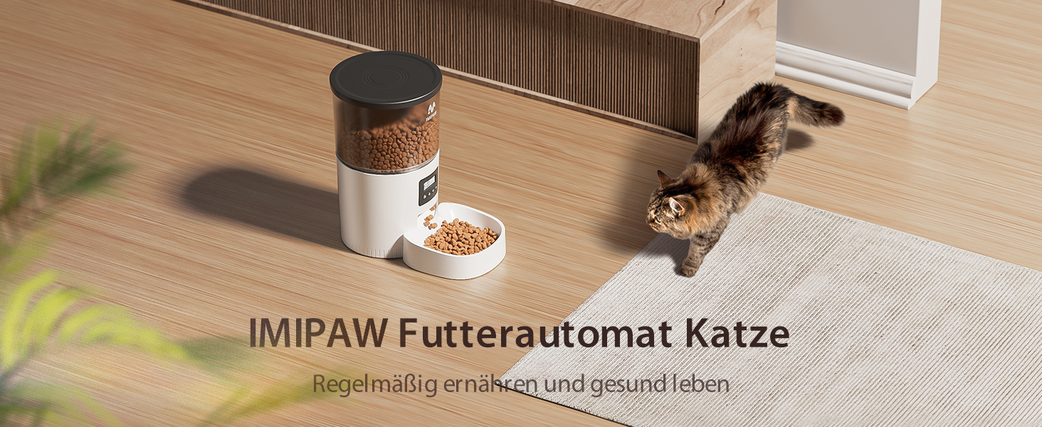 Автоматичний годівниця для котів та собак IMIPAW - програмований таймер, 3L, білий