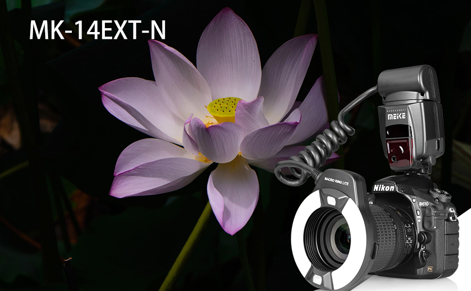 Кольцевий світловий прилад Meike MK-14EXT-N з LED AF Assist для камер Nikon DSLR