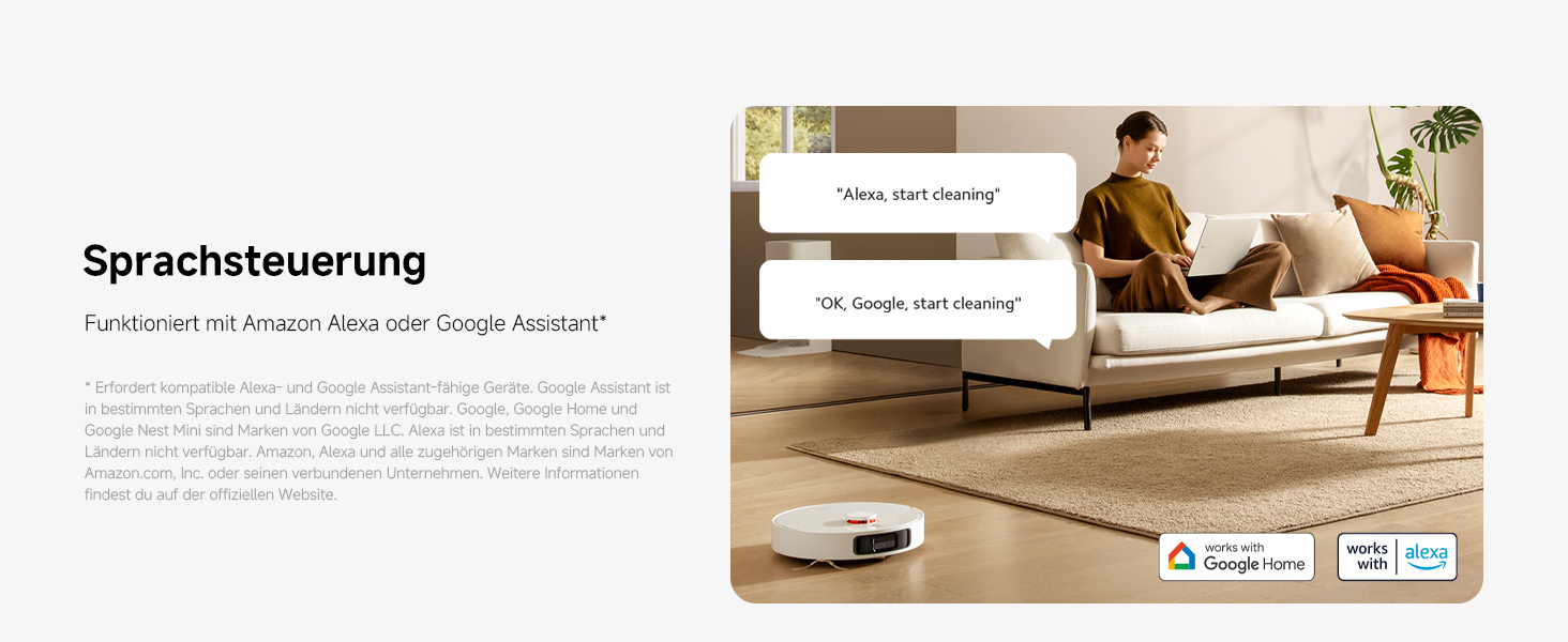 Робот-пилосос Xiaomi Robot Vacuum X20+ з функцією вологого прибирання, потужність всмоктування 6000 Па, підйомні швабри