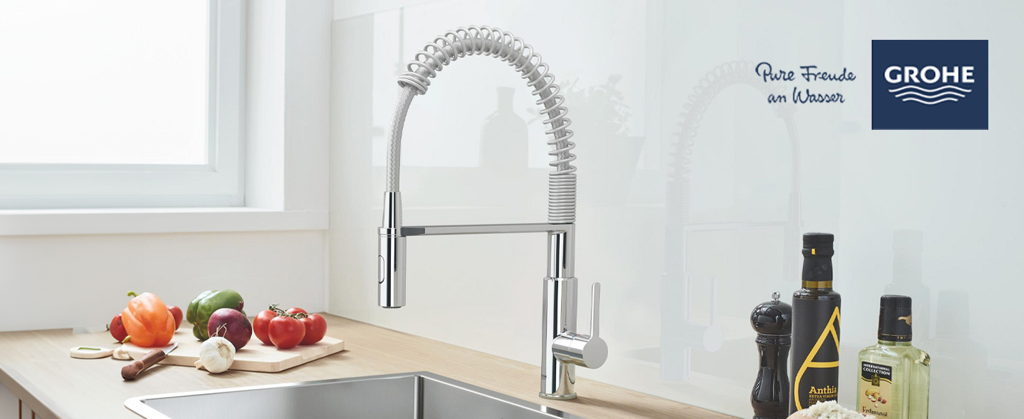 Змішувач кухонний GROHE Get з висувною лійкою, 2 режими, хром, 30361000