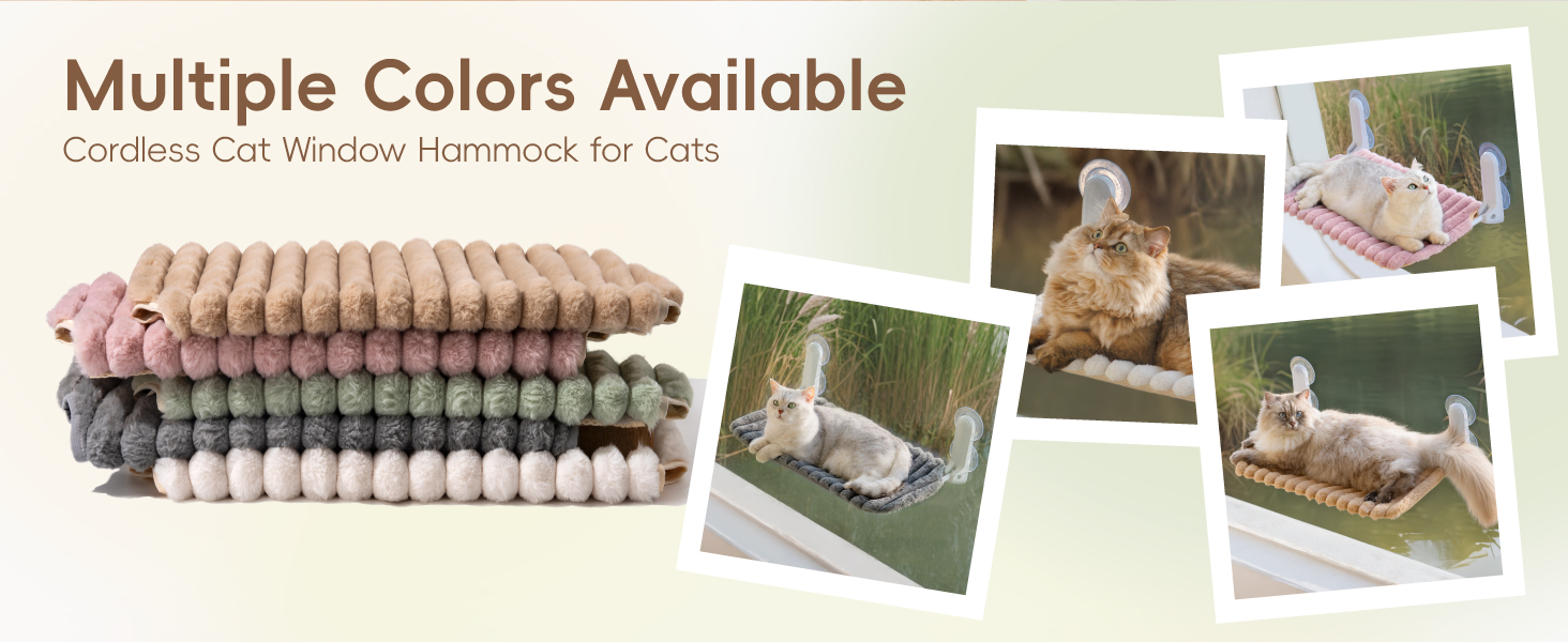 Кішка лежанка на вікно MEWOOFUN - розкладна, знімний чохол, сталевий каркас, до 18 кг