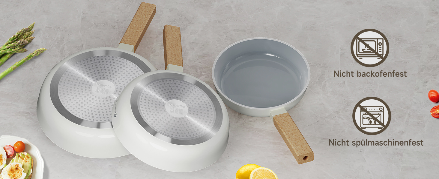 Scheffler Nonstick Fry Pan Set - 20/24/28cm - Compatible with All Cooktops