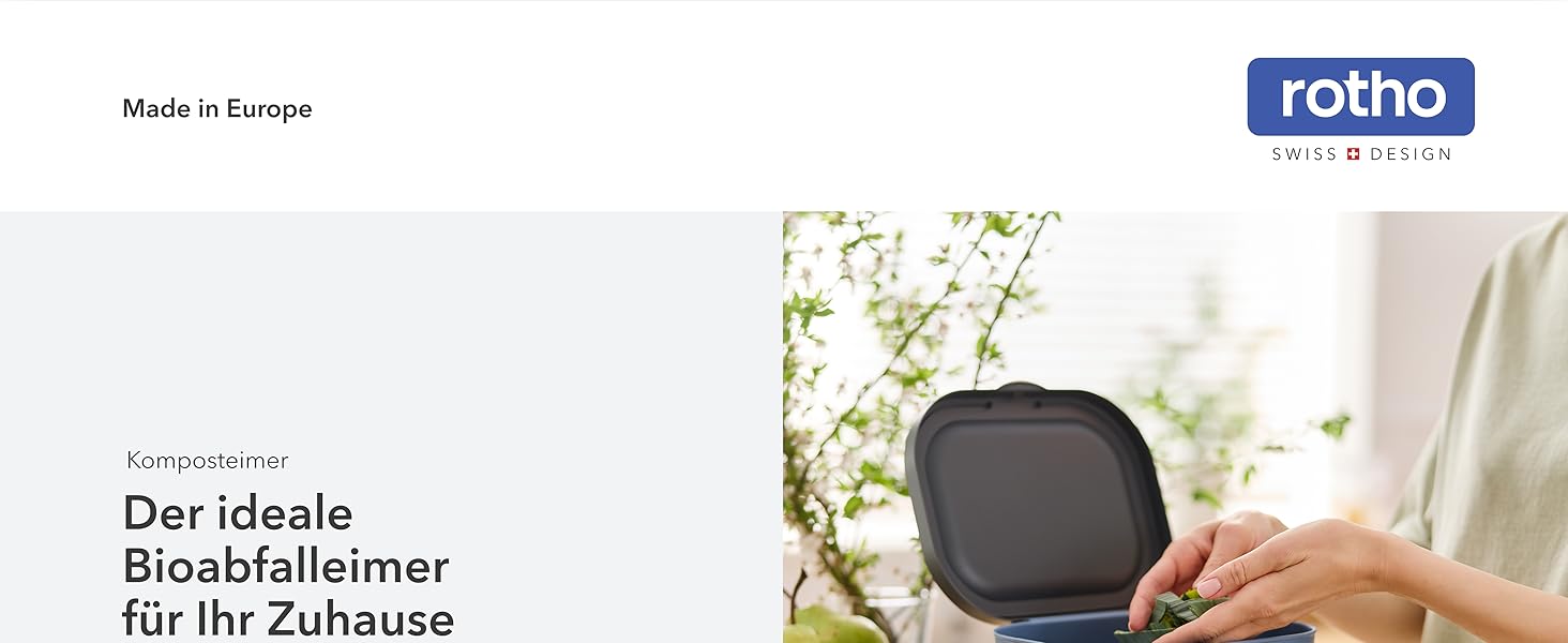 Відро для сміття Rotho Twist 25л з кришкою, пластик (PP), BPA-free, чорний/сріблястий, 25л