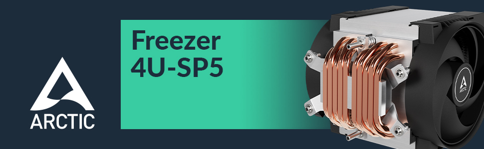 ARCTIC Freezer 4U-SP5: Система охолодження CPU для серверів AMD SP5, LGA6096, 2 x 120 мм вентилятори