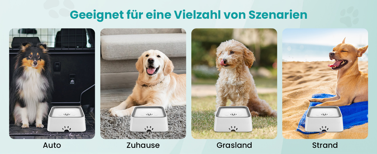 Миска для води для собак Happy Hachi з вугільним фільтром, повільний водопоїльник, антивитік, нековзна, для дому, 22x24x9 см