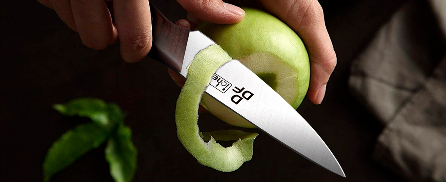 Набір кухонних ножів DDF iohEF 3 шт. з нержавіючої сталі - кухонний, сантоку, для чищення овочів