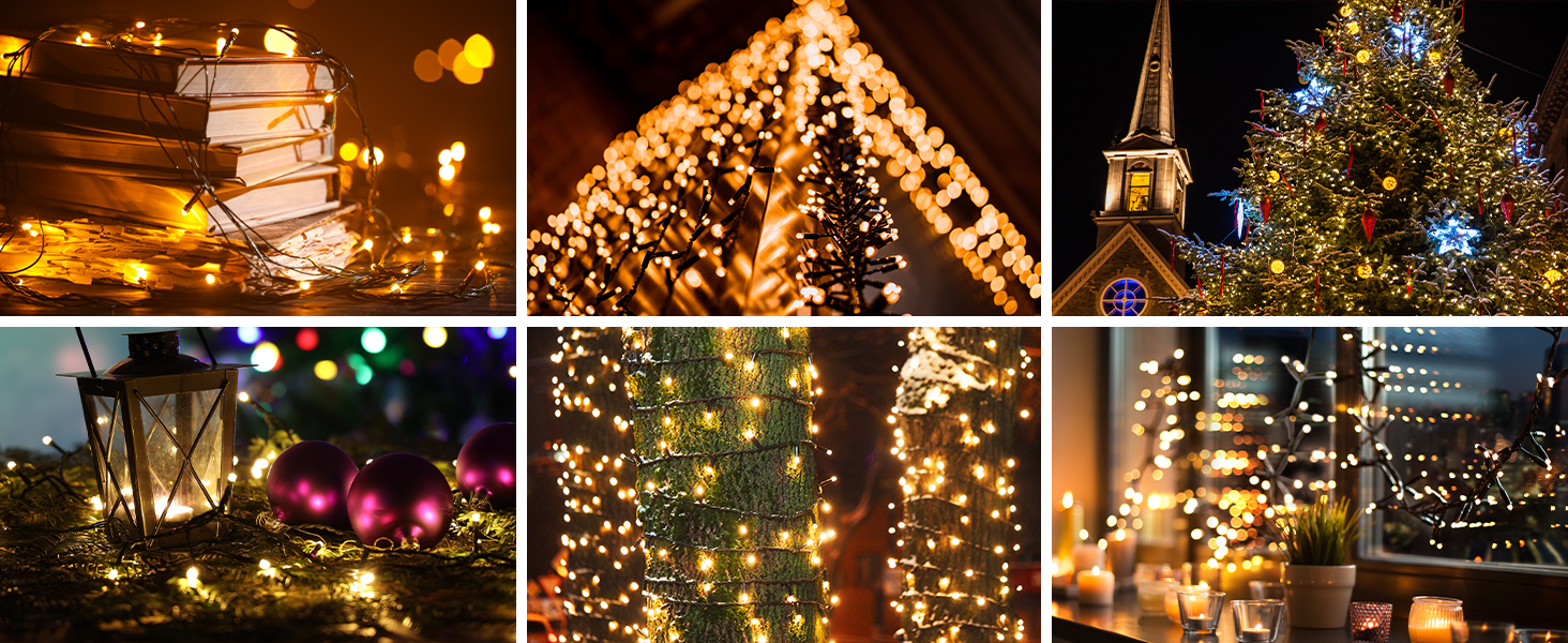 Ланцюжок прикрас MAGGIFT 20м 200 LED з вилкою/пультом/таймером/диммуванням, вологостійкий, тепле біле світло, для прикраси ялинки та декору, зовнішнє використання