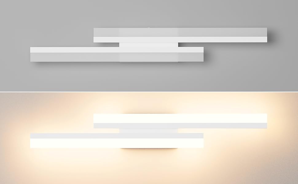 LED настінний світильник Klighten 40см, 12W, 850LM, тепле світло 3000K, для спальні, вітальні, коридору, сходинкової зони