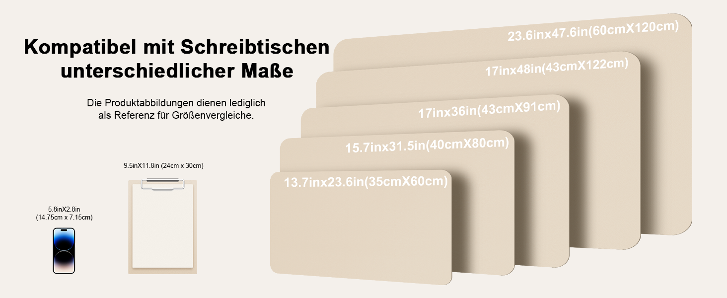 Офісний килимок для миші Aothia з натуральної шкіри, 80x40 см, коричневий - захист столу, підкладка для ноутбука