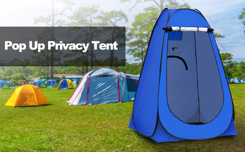 CLIPOP Portable Pop-Up Privacy Tent - Outdoor Shower & Changing Tent with UV Protection - Beach, Camping, Fishing - Includes Carry Bag