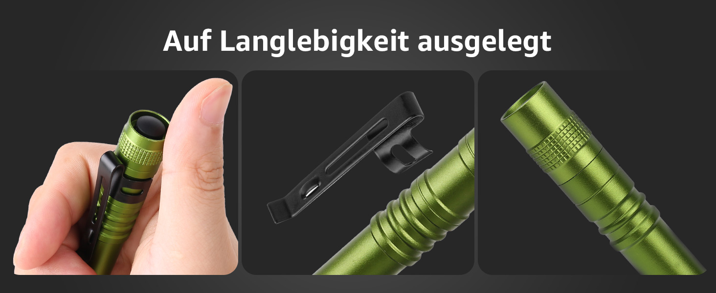 Ліхтарик LED Lepro, мініатюрний, водонепроникний IPX4, 3 режими, для огляду, роботи, ремонту (2 шт.), зелений