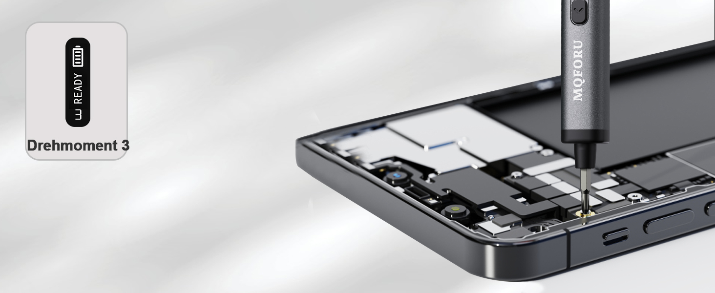 Набір мініатюрних електричних викруток MQFORU 78 в 1 з 72 бітами, 5 режимів крутного моменту, LED-підсвічуванням для ремонту телефонів, годинників, камер