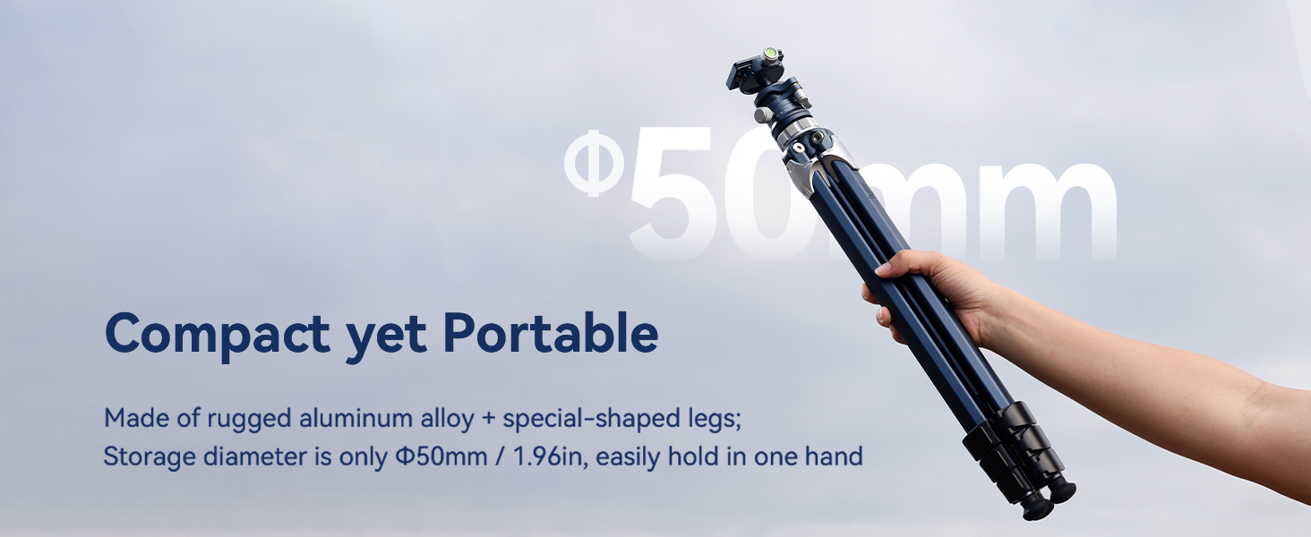 Штатив SMALLRIG для камери з компактною центральною колоною, 360° кульковою головкою, QR-пластиною, вантажопідйомністю до 8 кг, для DSLR-камер -4222B