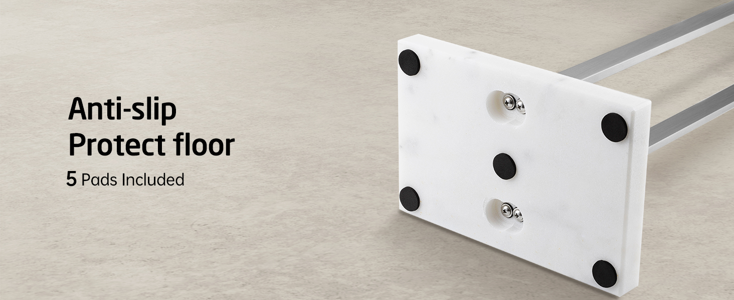 Підставка для рушників подвійна, настільна, з нержавіючої сталі, з мармуровою основою, 84 см, BTH217-2