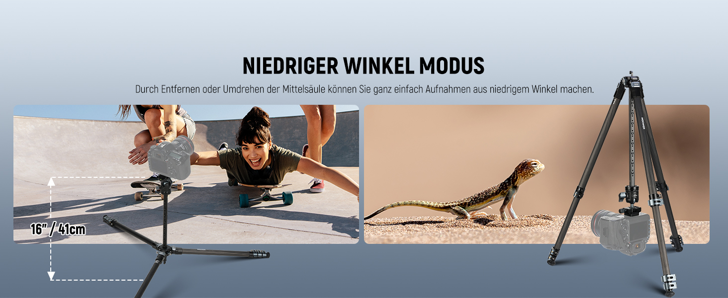 Карбоновий штатив Neewer LT36 (184 см) з кулястою головкою 360°, легкий трипід для відеокамер та фотоапаратів, Arca-Swiss QR-платформа, сумісність з Peak Design Capture V3