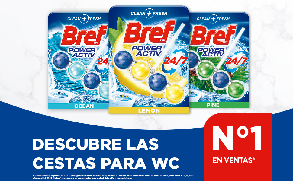 Гель-блочок для унітаза Bref Aktive Kraft Лимон, 10 шт x 50 г (загальна вага 500 г)