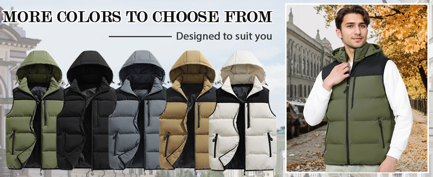 Чоловіча зимова жилетка AIEOE для активного відпочинку, тепла термо-жилетка з капюшоном, сіра, розміри EU S-XL