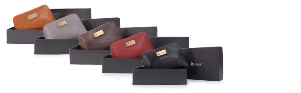 Сумка-косметичка Catwalk Collection Emma чорного кольору, середнього розміру, з натуральної шкіри для ручної сумки