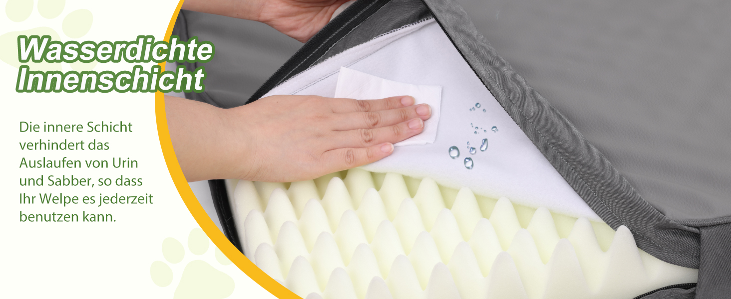 Ортопедичний лежак для собак великих порід 119x73 см, знімний чохол з екошкіри, м'який лежак-матрац для собак, сірий (L119xB73xH9 см)