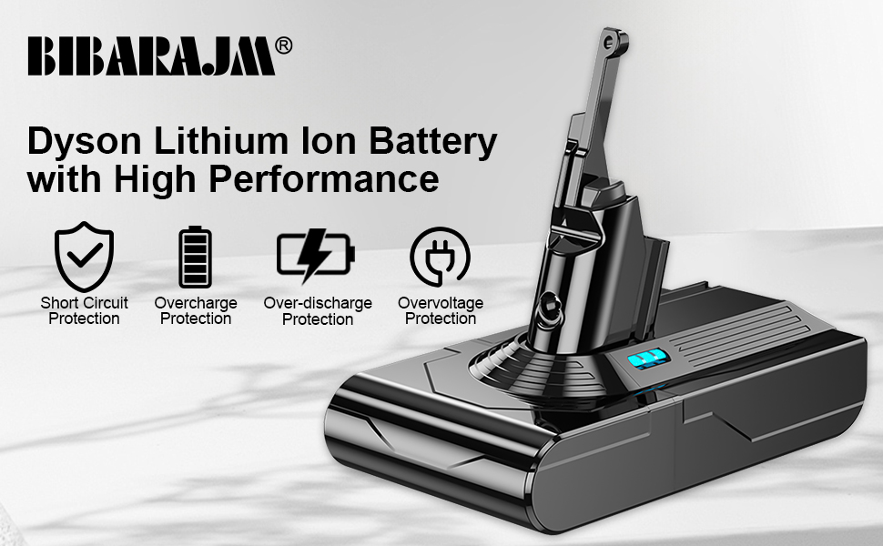 Замінний акумулятор 6800 mAh для пилососів Dyson V8 + 2 фільтри (сумісний з SV10 V8 Absolute)