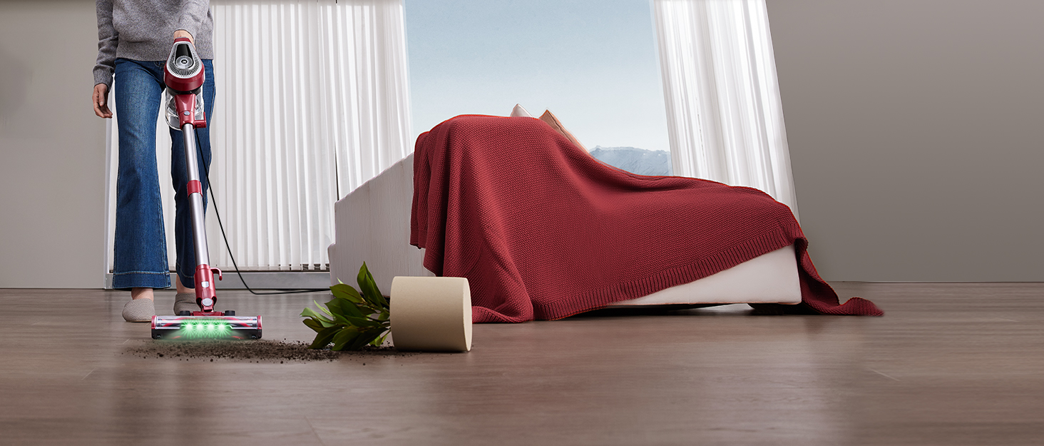 Vexilar Бездротовий пилосос 600W, 60kPa, 6-в-1 з LED, анти-алергенний, для дому та тварин, 7м кабель, легкий