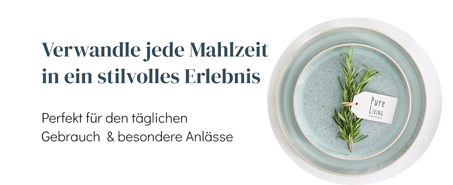 Сервірувальна тарілка Steingut Ibiza - велика, овальна, бежево-блакитна. Ідеальна для створення атмосфери Середземномор'я