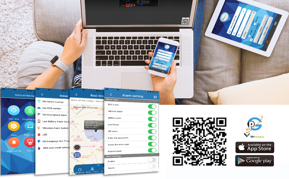 GPS-трекер Winnes 4G Mini 1500 мА·год з магнітом, анти-втрата, для авто, дітей, велосипеда, валізи, підтримка GPS/AGPS/LBS, додаток у комплекті