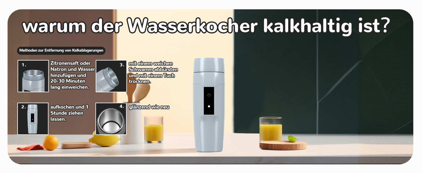 Електричний чайник Glas Elektrisch 0.6L, 500W з регулюванням температури 40-75°C, таймером, сенсорним керуванням, BPA-free, компактний, для дому/кемпінгу, білий (сірий)