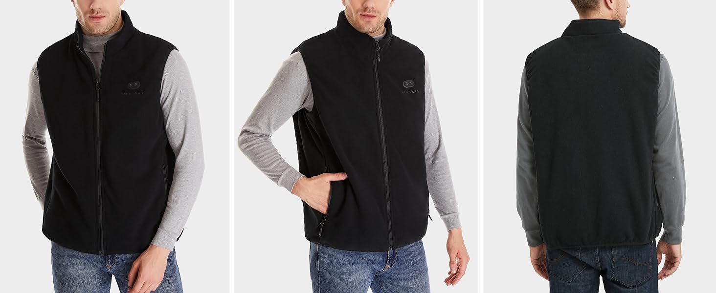 Жіноча грівачка з підігрівом - тепла жилетка з акумулятором 7.4V, жилетка для полювання. Чорний колір, розмір L