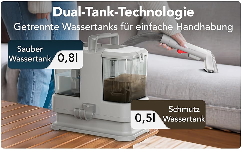 Портативний мийник для м'яких меблів та килимів – мийний пилосос для килимів, м'яких меблів, автосидінь та диванів