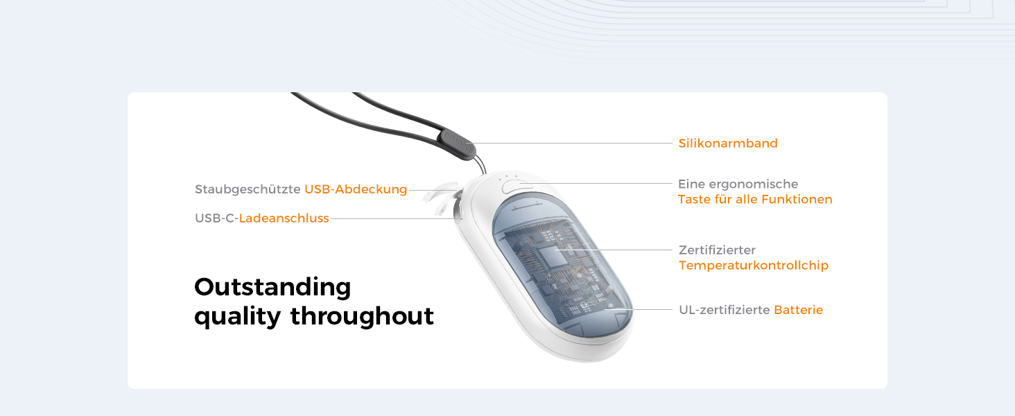 Електричні грілки для рук OCOOPA 2 шт. з магнітною основою, 5000mAh, 3 режими нагріву, компактні, для рукавичок, зима, подарунок