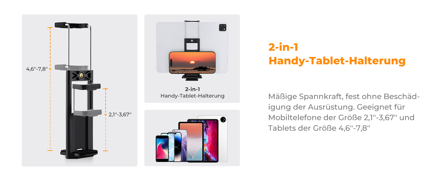 Штатив K&F Concept S255A3+BH-36, 190 см: для камер Canon, Nikon, Sony, смартфонів, відеокамер. Алюмінієвий штатив для фото- та відеозйомки
