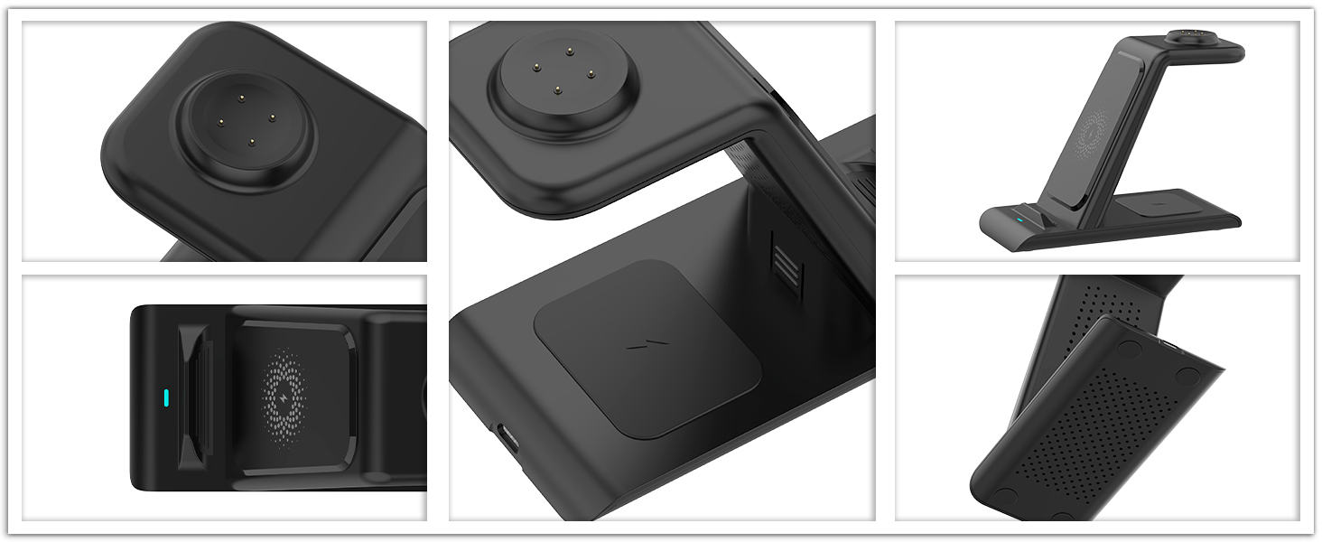 Бездротова зарядка SPGUARD для Google Pixel Watch 3/2/3 та Pixel Buds Pro2, 3-в-1, сумісна з Pixel 10/9/8/7