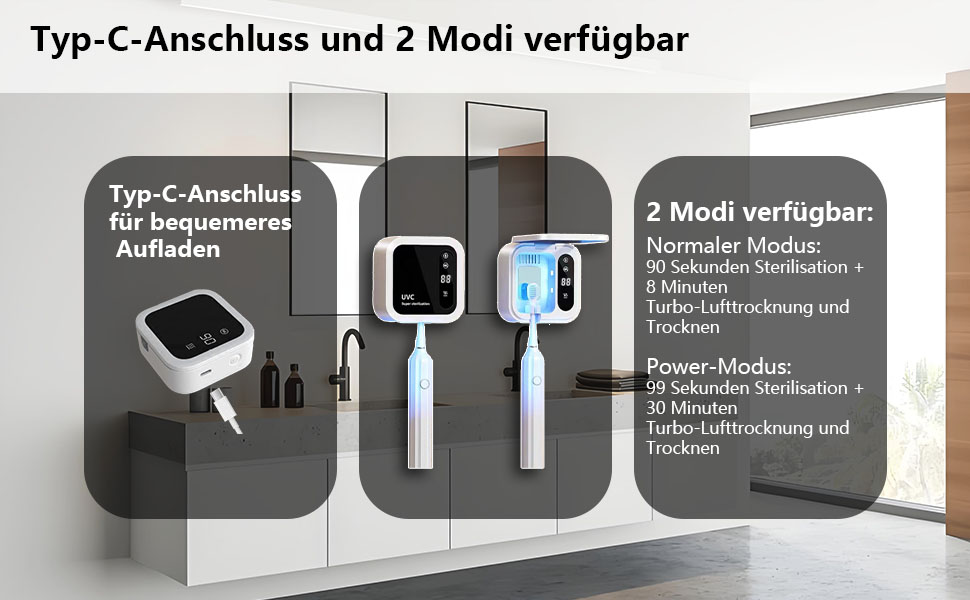 Стерилізатор зубних щіток Winnes з УФ-світлом, швидке сушіння, захист здоров'я порожнини рота для всієї родини