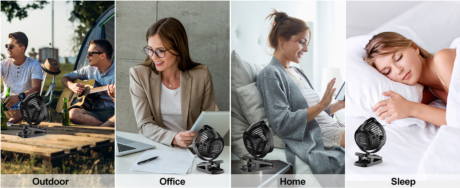 Портативний міні-вентилятор Minthouz з кліпсою, 8000mAh, 5 швидкостей, тихий, для дому, офісу, кемпінгу, дитячої коляски