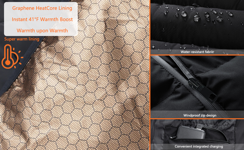 Обогріваючий жилет Ahigh для чоловіків та жінок з Powerbank, 12 зон нагріву, 3 температурні режими, для активного відпочинку (10000mAh, XXL)