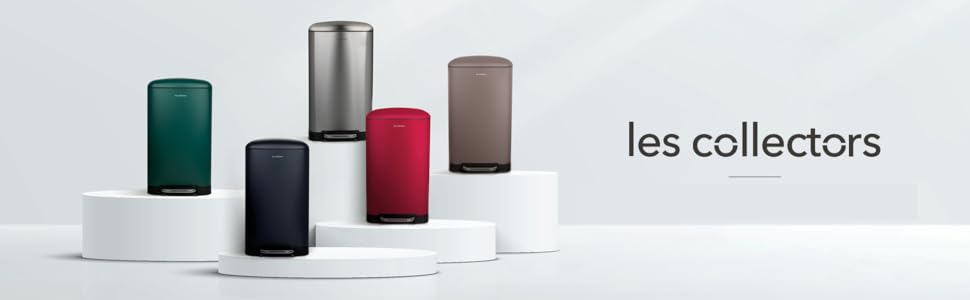 Відро для сміття Les Collecteurs Küchen N°712, 30 л, нержавіюча сталь, знімний внутрішній відро, дизайн, міцне, тихий закриття кришки