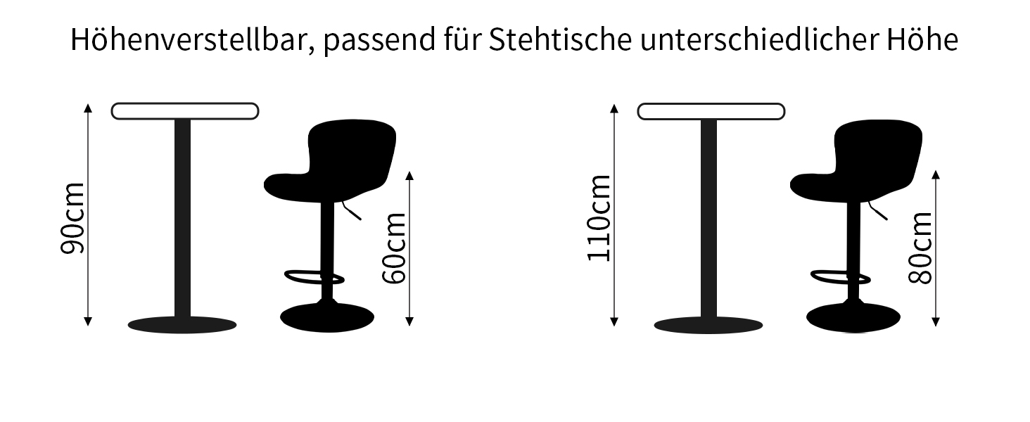 JaHECOME Faux Leather Bar Stools Set - Adjustable Height, 360° Swivel, Padded Seat for Bar, Kitchen, Bistro, Counter, Dining Room & Cafe (2, PU Beige)