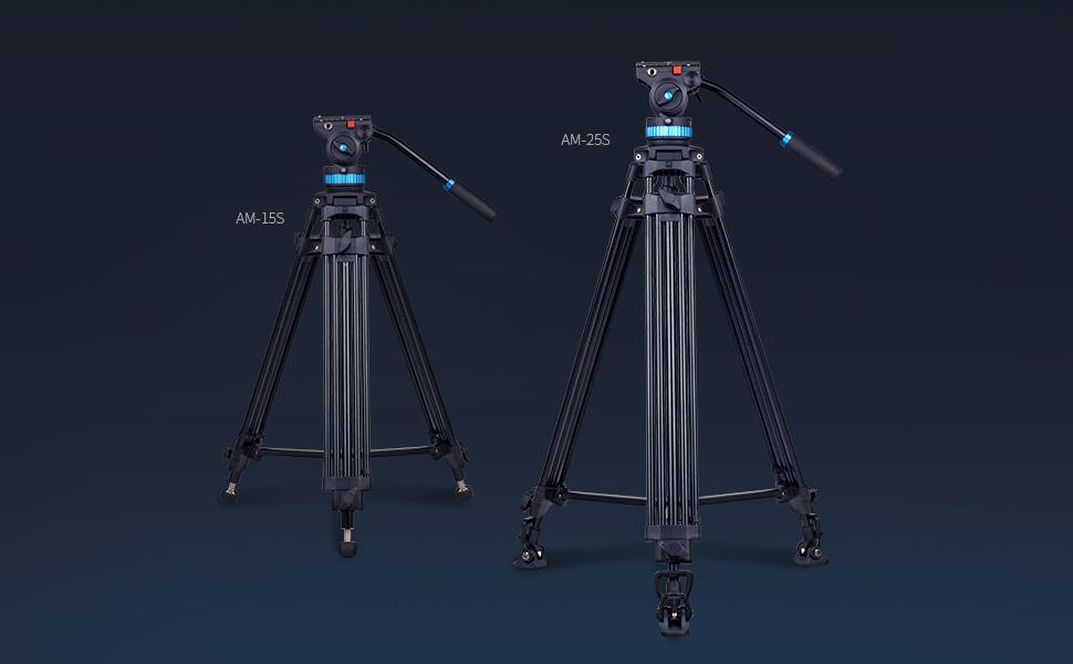 Штатив SIRUI AM-15S з плавним голівкою: професійний штатив/відеоштатив/трипод для камер, максимальне навантаження 10 кг