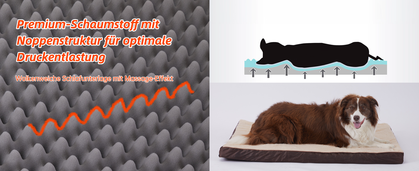 Ортопедичний лежак для собак малого та середнього розміру, трансформується (холодне/тепле), знімний та пральний, водонепроникний, темно-сірий, 75x50x7 см, розмір M