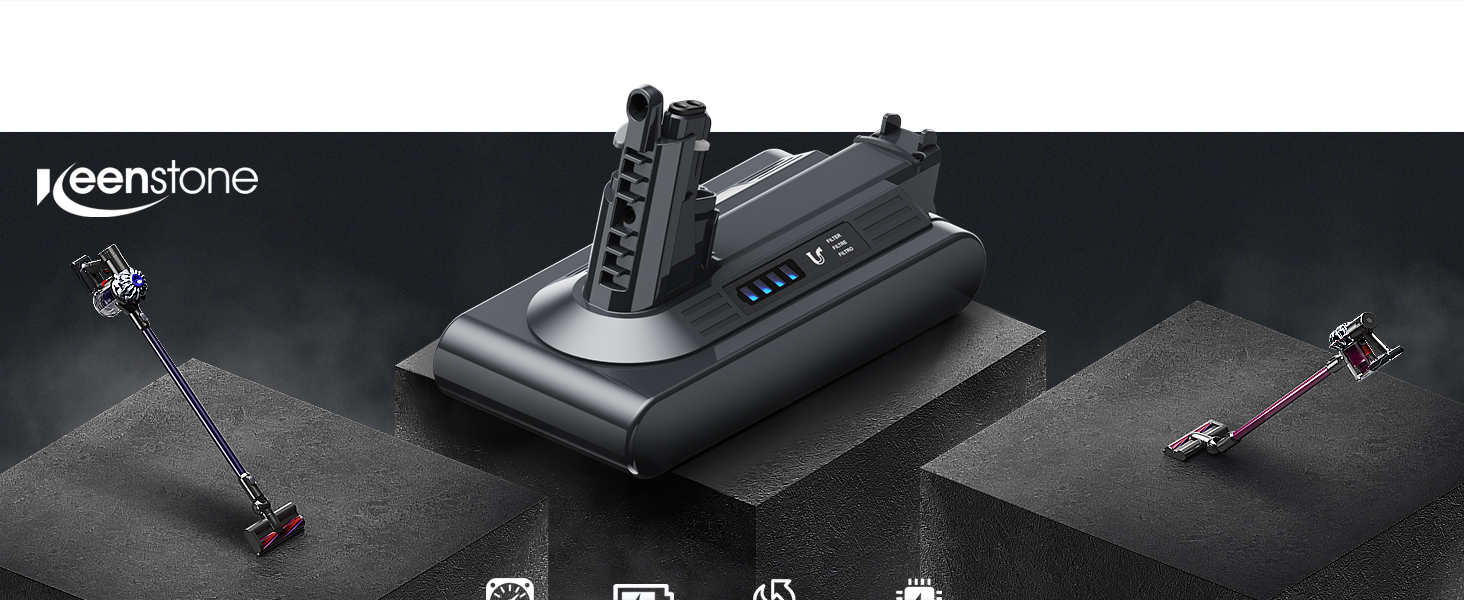 Акумулятор Keenstone 6.5Ah 25.2V для пилососів Dyson V10 Animal, Absolute, Motörhead, Fluffy, Total Clean, SV12