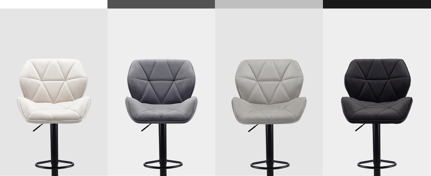 WangPangzi Adjustable Bar Stools 2-Pack with Backrest - Padded Leatherette & Steel Kitchen Bar Chairs with Footrest - for Counter Height, Kitchen, Hotel, Bar Use (Black)