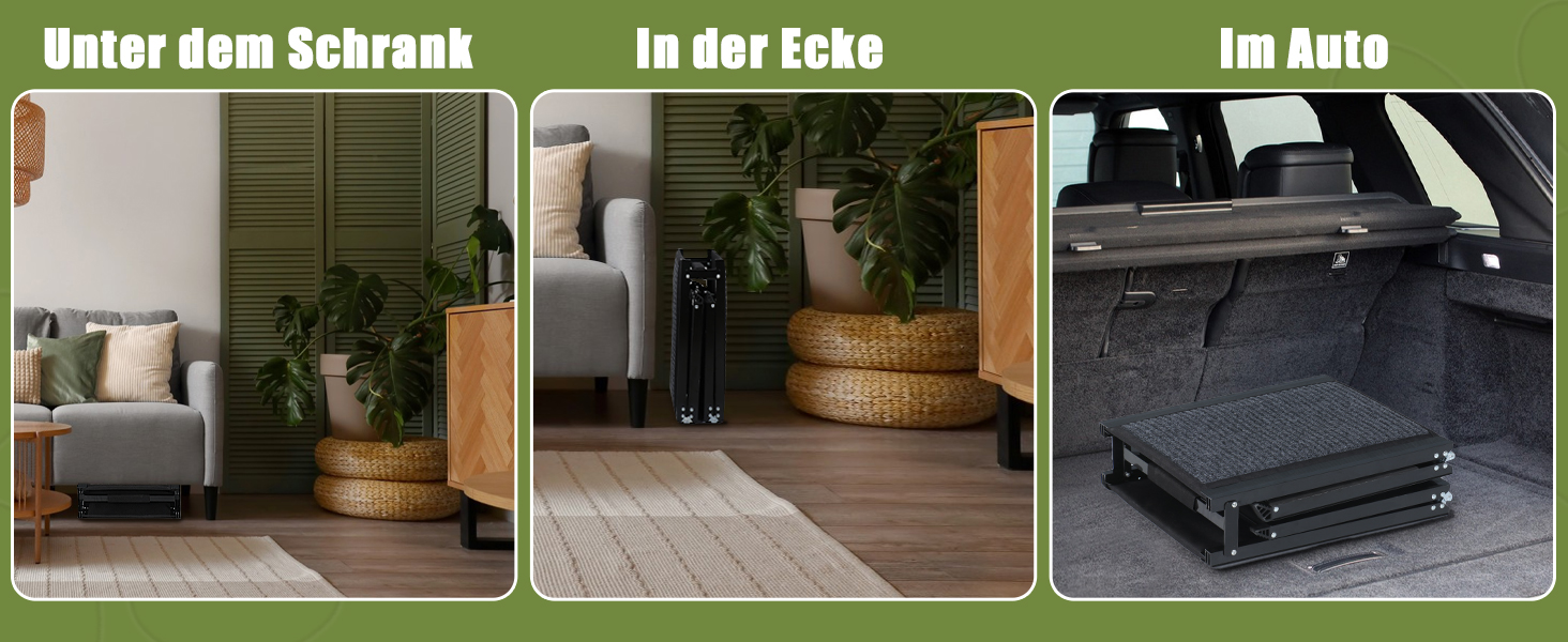 Рампа для собак SMONTER 180 см, автоскладана, з високоякісним покриттям, для легкових, вантажних автомобілів та SUV. Підходить для великих та середніх собак, чорного кольору.