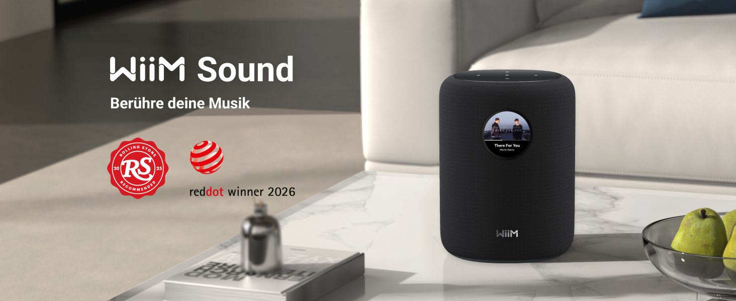WiiM Sound Smart Speaker: Бездротова колонка Hi-Res 24bit/192kHz, Wi-Fi 6E, Bluetooth 5.3, Чорний