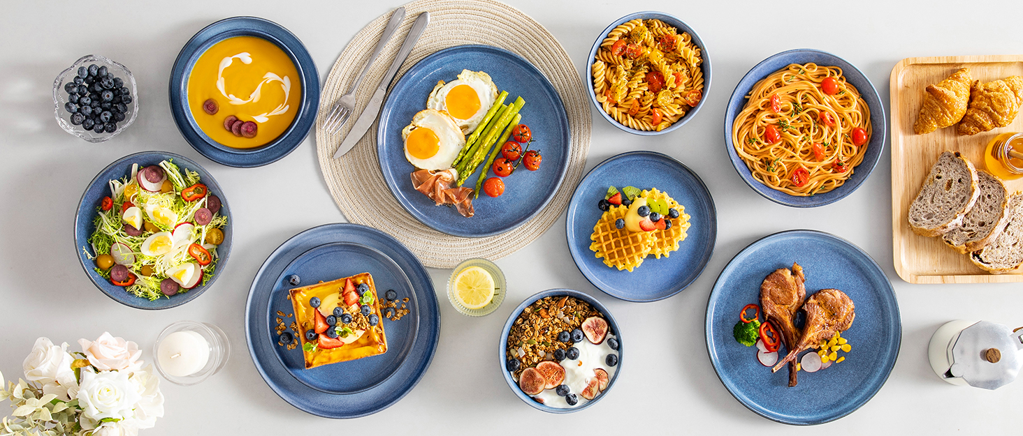 Набір мисок vancasso ANYA (48 шт.) з кераміки, 16.1 см, 840 мл, для мюслі, стійкі до подряпин, підходить для мікрохвильової печі та посудомийної машини (м'ятний колір)