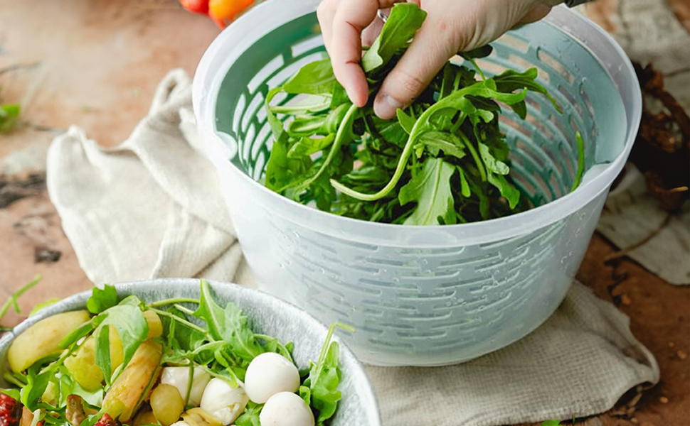 Салатниця Westmark об'ємом 4.4 л, пластик BPA-free, прозора/біла/зелена, 2430224A