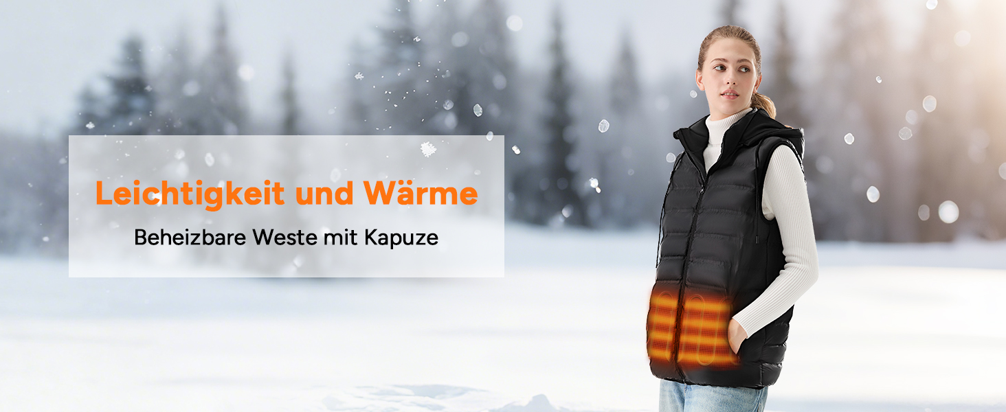 Обогрівальна жилетка Dr.Prepare для чоловіків та жінок, легка електрична жилетка з 3 рівнями нагріву, 10 зон нагріву, інтелектуальне керування кнопками, регульована жилетка для активного відпочинку, подорожей, спорту, чорна